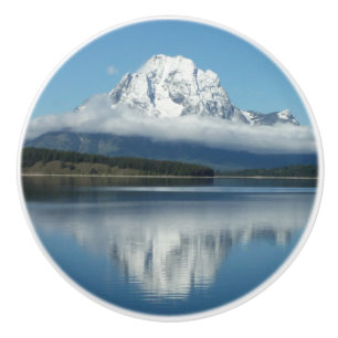 Mount Moran Spiegelung am Grand Teton Keramikknauf