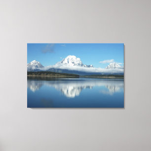 Mount Moran Spiegelung am Grand Teton Leinwanddruck