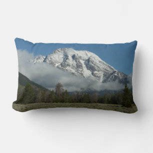Mount Moran und Wolken im Grand Teton Lendenkissen