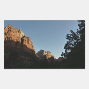 Mount Moroni und Jacob's Peak in Zion Rechteckiger Aufkleber