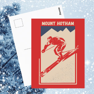 Mount Mt. Hotham Vintage Victorian Alps Skigebiet Postkarte