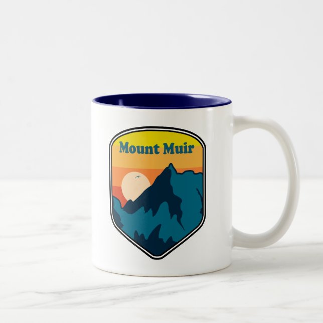 Mount Muir California Sunrise Zweifarbige Tasse (Rechts)