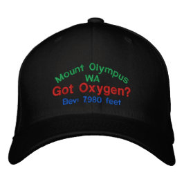 Mount Olympus Washington Elevation Cap Bestickte Baseballkappe
