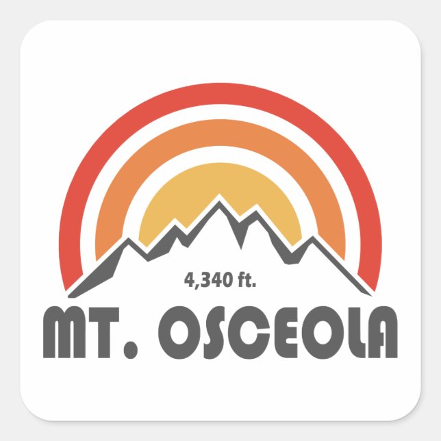 Mount Osceola New Hampshire Quadratischer Aufkleber (Vorderseite)