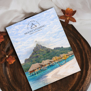 Mount Otemanu, Insel Bora Bora, Französisch-Polyne Postkarte