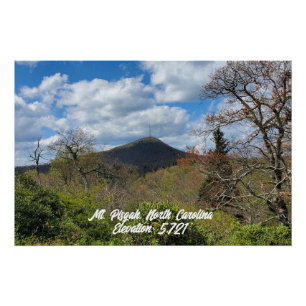 Mount Pisgah North Carolina Höhenweg Blue Ridge Poster