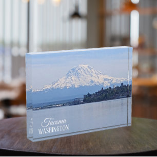 Mount Rainier and Puget Sound, Tacoma, Washington Fotoblock