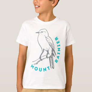 Mount Rainier Fliegenschnäpper Nationalpark Vogel  T-Shirt