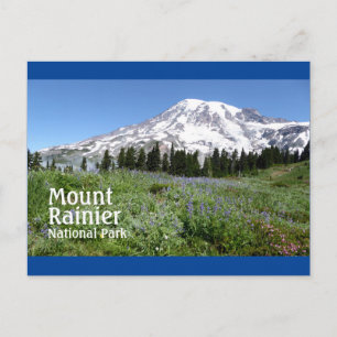 Mount Rainier N.P. mit Text Postkarte