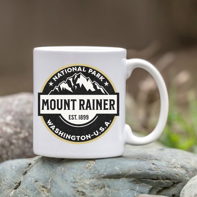 Mount Rainier National Park Alpine Logo Kaffeetasse (Von Creator hochgeladen)