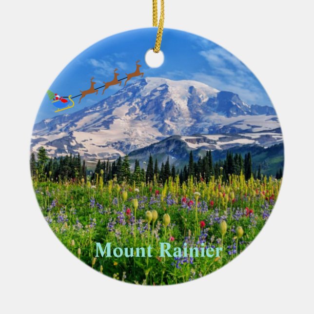 Mount Rainier National Park Christmas Ornament (Vorne)