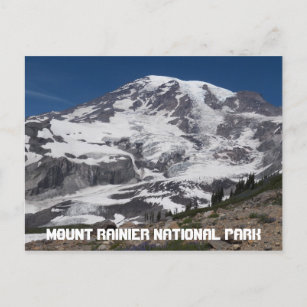 Mount Rainier National Park Glacier Travel Postkarte
