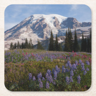 Mount Rainier National Park, Mount Rainier 3 Rechteckiger Pappuntersetzer