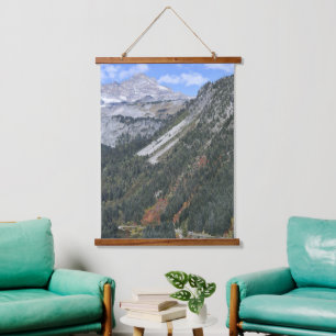 Mount Rainier National Park Scenic Canyon Wandteppich Mit Holzrahmen
