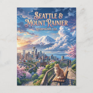Mount Rainier National Park USA Postkarte