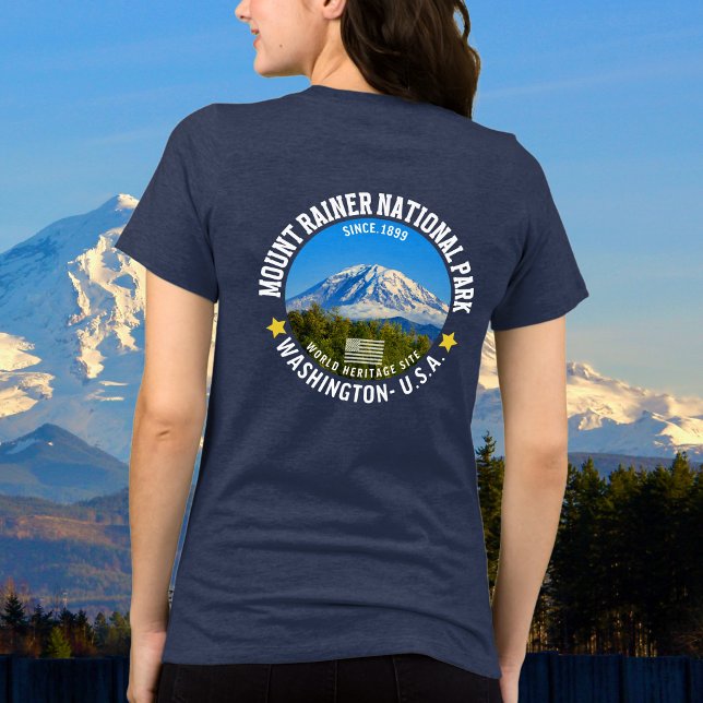 Mount Rainier National Park – Washington Tri-Blend Shirt (Von Creator hochgeladen)