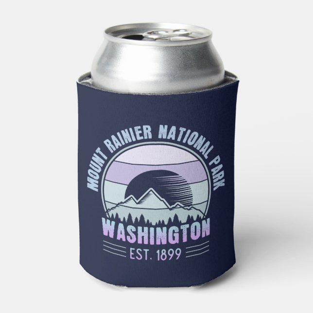 Mount Rainier National Park Washington USA Retro Dosenkühler (Kanne Vorderseite)