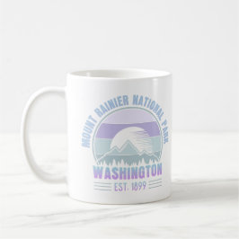 Mount Rainier National Park Washington USA Retro Kaffeetasse