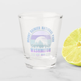 Mount Rainier National Park Washington USA Retro Schnapsglas