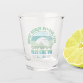 Mount Rainier National Park Washington USA Retro Schnapsglas