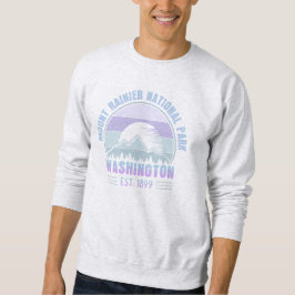 Mount Rainier National Park Washington USA Retro Sweatshirt