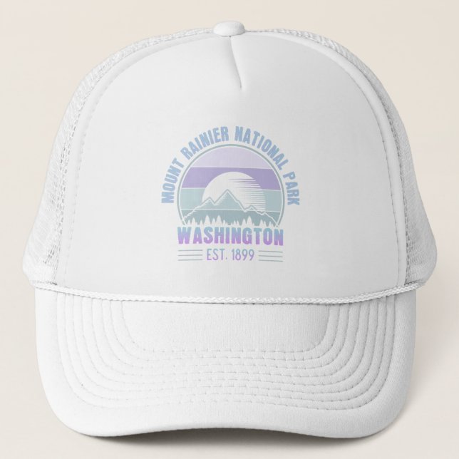 Mount Rainier National Park Washington USA Retro Truckerkappe (Vorderseite)