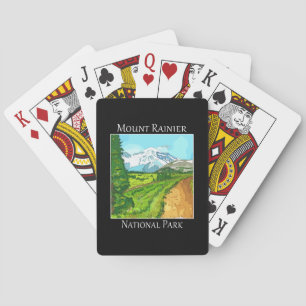 Mount Rainier Nationalpark bei Seattle Washingto Spielkarten