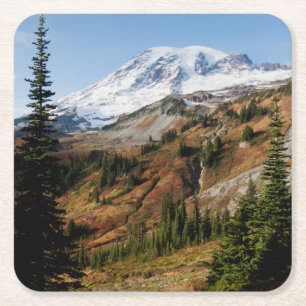 Mount Rainier Nationalpark, Herbst Rechteckiger Pappuntersetzer