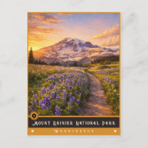 Mount Rainier Nationalpark | Vintage Postkarte