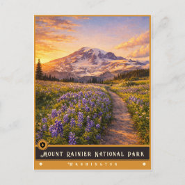 Mount Rainier Nationalpark | Vintage Postkarte