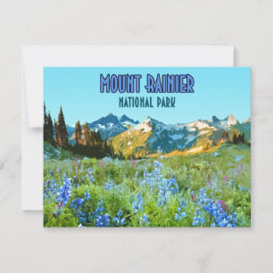 Mount Rainier Nationalpark Washington Flachkarte