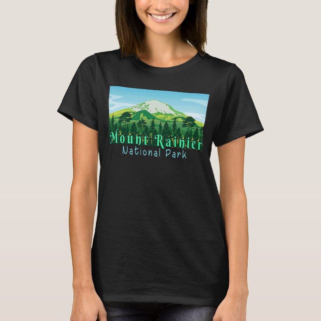 Mount Rainier Nationalpark Washington Nature T-Shirt (Vorderseite)