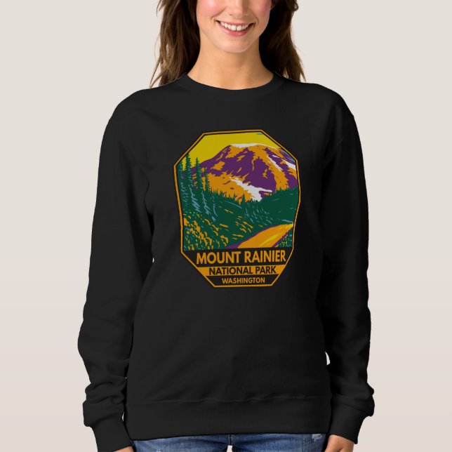 Mount Rainier Nationalpark Washington Retro Sweatshirt (Vorderseite)