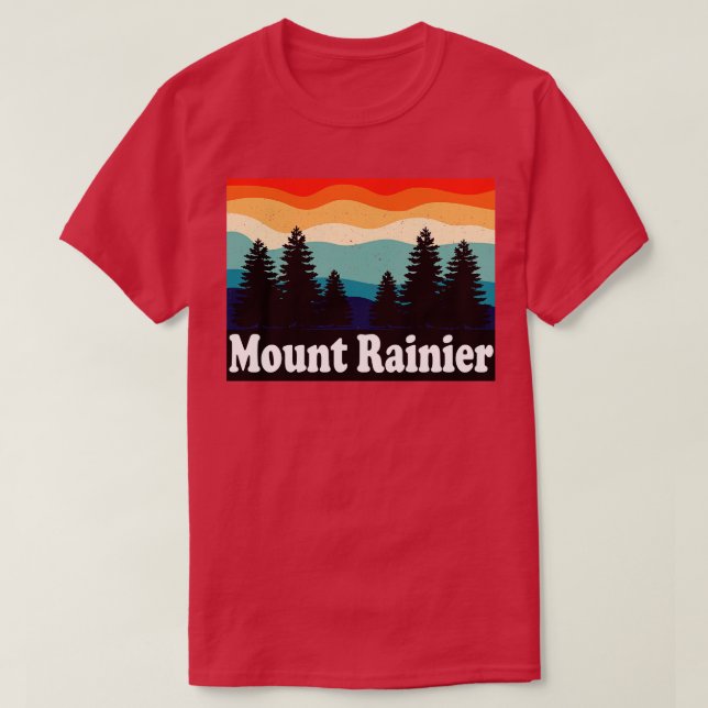 Mount Rainier Nationalpark Washington T-Shirt (Design vorne)