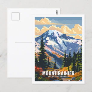 Mount Rainier Nationalpark Washington USA  Postkarte