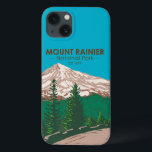 Mount Rainier Nationalpark Washington Vintag Case-Mate iPhone Hülle<br><div class="desc">Mount Rainier Vektorgrafik Design. Der Park ist von Tälern,  Wasserfällen und subalpinen Wiesen umgeben.</div>