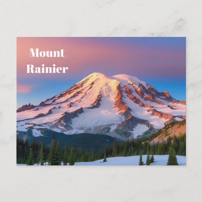 Mount Rainier Postcard Postkarte (Vorderseite)