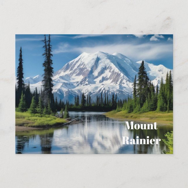 Mount Rainier Postcard Postkarte (Vorderseite)