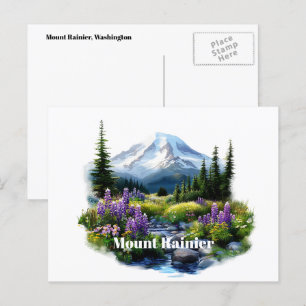 Mount Rainier Postcard Postkarte