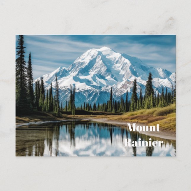 Mount Rainier Postcard Postkarte (Vorderseite)
