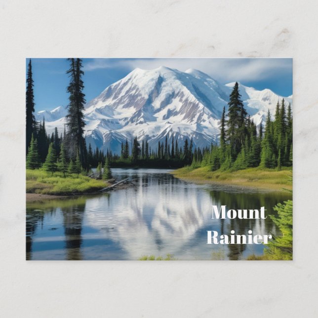 Mount Rainier Postcard Postkarte (Vorderseite)