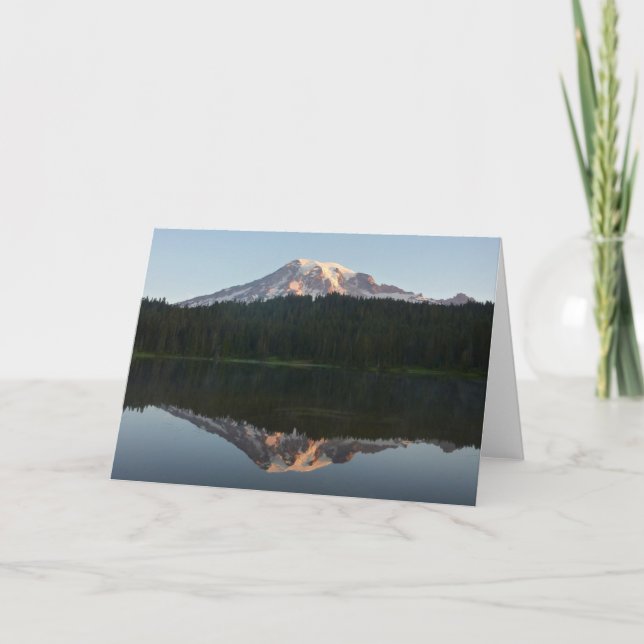 Mount Rainier reflektiert Sonnenaufgang I Karte (Vorderseite)