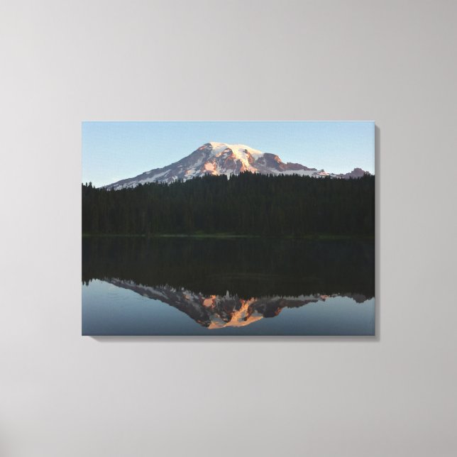 Mount Rainier reflektiert Sonnenaufgang I Leinwanddruck (Vorderseite)