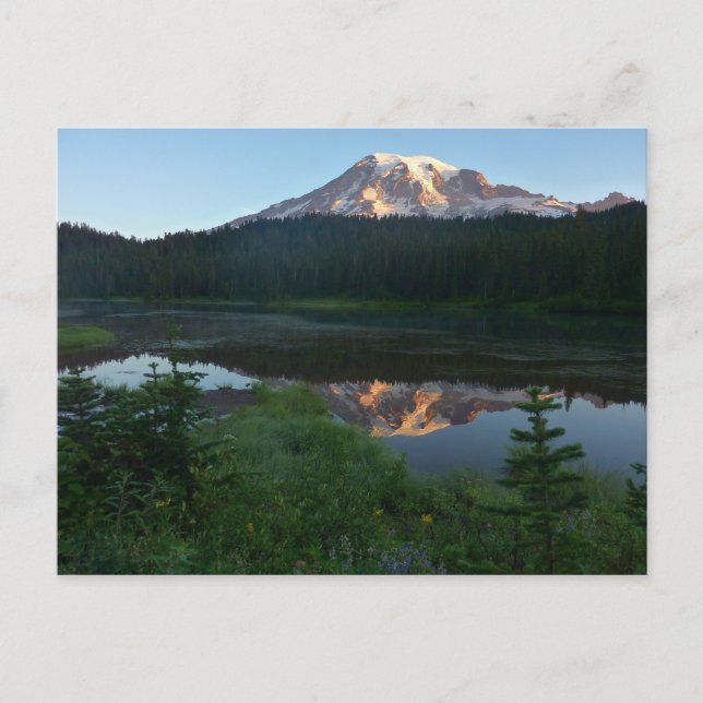 Mount Rainier reflektiert Sonnenaufgang II Postkarte (Vorderseite)