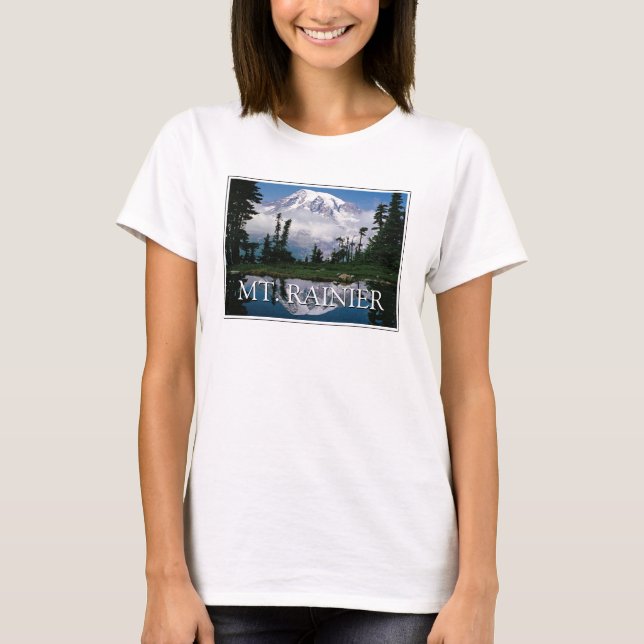 Mount Rainier | Reflektion in einem Bergteich T-Shirt (Vorderseite)
