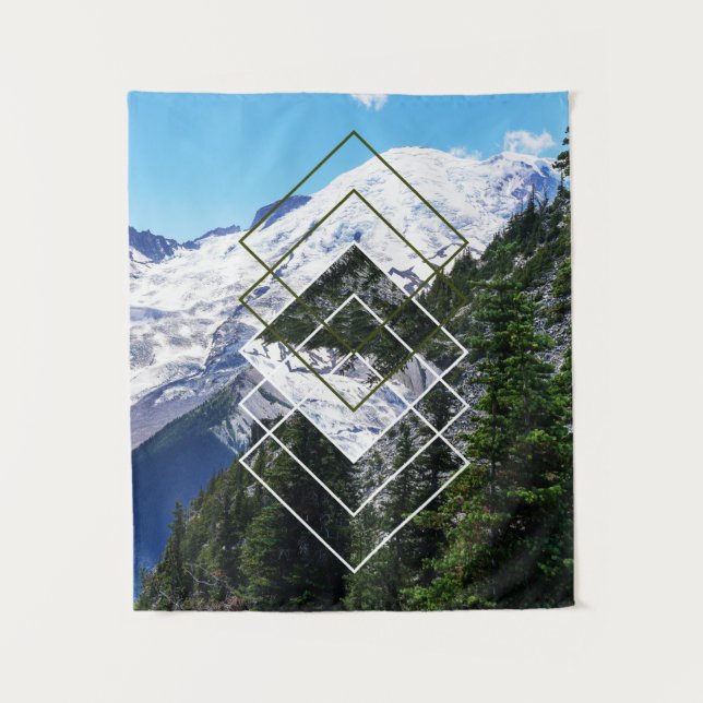 Mount Rainier Small Wandteppich (Vorderseite)