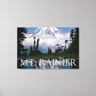 Mount Rainier   Spiegelung in einem Bergteich Leinwanddruck