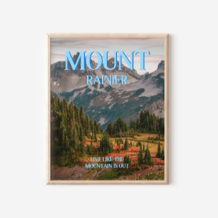 Mount Rainier Trendy Wall Art Print Poster