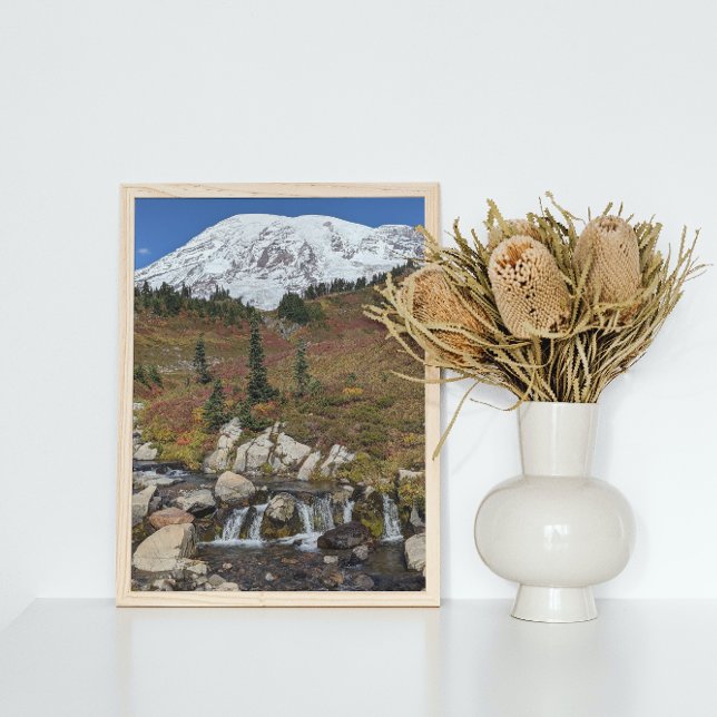 Mount Rainier und Edith Creek Fotodruck (In Situ Framed)