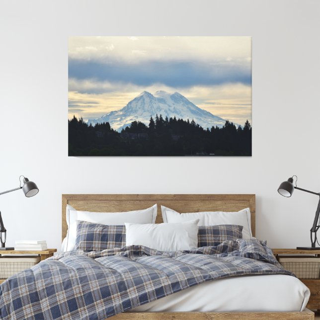 Mount Rainier von West Bay Drive, Olympia, WA Leinwanddruck (Insitu (Schlafzimmer))
